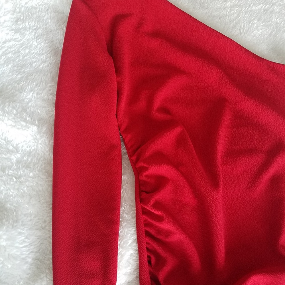 One Shoulder Ruched Dress - Picture 4 of 6